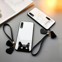 火豹华为p20手机壳女p30硅胶软边p20挂绳流苏P30玻璃壳P30防摔壳网红P30保护套女款挂绳P20全包个性