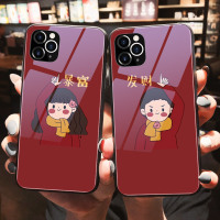 火豹暴富发财苹果手机壳iphoe11情侣r新年款8创意iphoe11m文字男女6sp过年