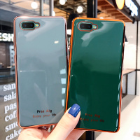 火豹0ppo15手机壳加钢化膜。oppor15奶奶灰软壳r15电镀金边女款oppok1防摔外壳pbct10个性