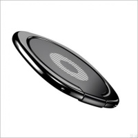 火豹手机扣指环支架手机环指扣超薄隐形指坏拉环手指扣环女手环壳粘贴 [O型款]优雅黑手机座