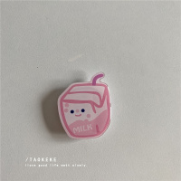 火豹可爱卡通折叠手机壳支架桌面伸缩支架手机扣指环扣女式通用 单独牛奶支架手机座