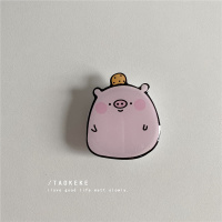 火豹可爱卡通折叠手机壳支架桌面伸缩支架手机扣指环扣女式通用 单独小粉猪支架手机座