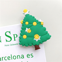 火豹手机气囊支架可伸缩折叠卡通气垫撑指环扣粘贴式桌面撑可爱女 圣诞树(硅胶折叠支架)手机座