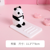 火豹手机架支架女 携带方便架网红款创意平板硅胶公仔吊坠手机架 菱形吊坠款-熊猫手机支架手机座