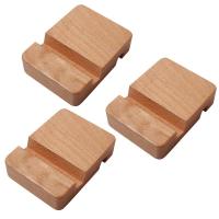 火豹机懒人床头底座实平板木制木质小巧桌面创意。多功能简约支架纯 实木手机支架三个双槽手机座