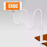 火豹。架子平板床多功能手上用苹床头电视。通用懒人支架机架看创意 加长款[105厘米]白色手机座