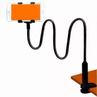 火豹。架子平板床多功能手上用苹床头电视。通用懒人支架机架看创意 加长款[105厘米]黑色手机座