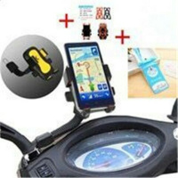 火豹360度旋转自行车手机导航支架电动车手机指甲摩托车手记导航枝加 电瓶车支架红色+防水袋+保护套手机支架手机座