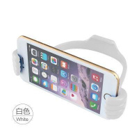 火豹手机懒人支架支架多功能手指放松机手抓。桌面通用大拇指平板床头 大拇指支架=白色手机座