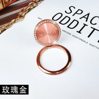 火豹玫瑰金新款旋转式苹果手机指环支架卡扣式粘贴式创意懒人通用支架个性创意指环扣红色防滑落潮牌女款银色带钻 指环扣支手机座