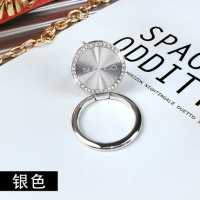 火豹玫瑰金新款旋转式苹果手机指环支架卡扣式粘贴式创意懒人通用支架个性创意指环扣红色防滑落潮牌女款银色带钻 指环扣支手机座