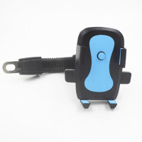 火豹电瓶自行车载手机导航仪支架gps摩托车手机卡座夹架电动 蓝色手机支架手机座