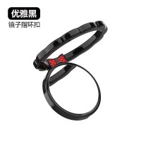 火豹镜子手机扣指环支架86s粘贴式壳p手环扣女金属磁吸超薄 电镀金属镜子指环扣★亮黑色手机支架手机座