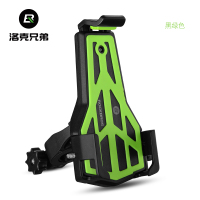 火豹兄弟自行车手机支架固山地电瓶电动摩托车导航架骑行配件 车把款-黑绿[三角固定快速取拿手机座