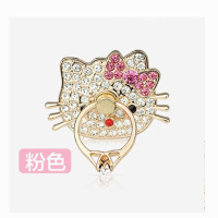 火豹OPPOr9s手机壳文艺清新叶子r9戒指卡扣指环支架r11挂绳r9全包 西瓜红粉kitty买2送1手机支架手机座