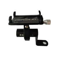 火豹小牛M1/M+/U1/US/U+/1S铝合金手机架 电动车手机导航支架 骑行装 黑色+铝合金转换座手机座