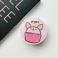 火豹滴胶可爱卡通手机支架懒人桌面手机壳指环扣情侣伸缩支架个性耳机绕线器看电视折叠支架可爱配件支撑架潮牌新 粉底皮杰手机座