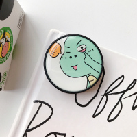 火豹滴胶可爱卡通手机支架懒人桌面手机壳指环扣情侣伸缩支架个性耳机绕线器看电视折叠支架可爱配件支撑架潮牌新 Hi绿恐手机座