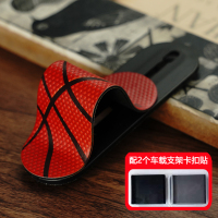 火豹推拉式手机支架指环扣车载桌面多功能男女通用安卓苹果伸缩支撑架 篮球-车载套装手机座