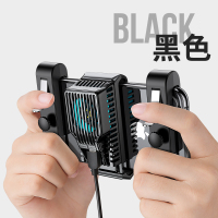火豹手机散热器降温冷夹风扇液冷壳水冷式苹果安卓便携不求人吃鸡发热半导体装置 [磨砂黑]电竞王者装备,3秒冰冻手手机座