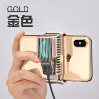 火豹手机散热器降温冷夹风扇液冷壳水冷式苹果安卓便携不求人吃鸡发热半导体装置制 [金色]电竞王者装备,3秒冰冻√手机座