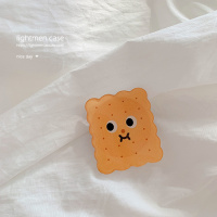 火豹可爱卡通手机支架伸缩折叠防摔指环个性懒人创意女情侣风 饼干手机座