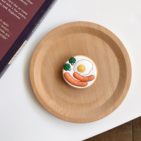 火豹卡通可爱苹果通用日韩伸缩华为懒人支架oppo手机配件硅胶vivo网红道具可折叠男女款个性创意风潮 火腿鸡蛋折叠手机座