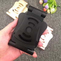 火豹手机支架折叠平板桌面办公支架ipd笔记本电脑通用懒人手机架 黑色[双转轴]可折叠手机座