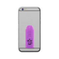 火豹手机平板电脑背贴支架超薄苹果ipd mii4ir210.5 粘贴竖放 紫色折叠支架手机座