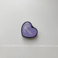 火豹韩国网红日韩少女心卡通心形滴胶手机支架 1#紫色purple/心形支架手机座