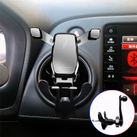 火豹本田rv捷达日产轩逸奔驰WEY vv5汽车手机支架车载圆形空调出风口 [智炫银+延长杆]支持横屏手机座