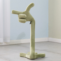 火豹卡通手机支架毛绒多功能玩具车载U型枕支架八爪怪道具手型. 浅绿色手机座