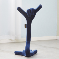 火豹卡通手机支架毛绒多功能玩具车载U型枕支架八爪怪道具手型. 深藏青色手机座