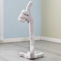 火豹卡通手机支架毛绒多功能玩具车载U型枕支架八爪怪道具手型. 灰色手机座