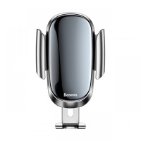 火豹汽车用品奔驰手机车载支架圆形出风口C级 E300 GL200 GLC260 GLK 银色[镜面无LOGO]手机座