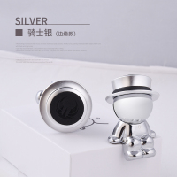 火豹车载手机支架汽车用磁吸磁性车上创意多功能导航支撑架车内式 A款边缘款骑士银手机座