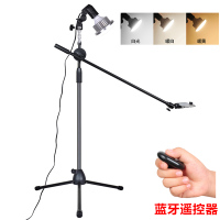 火豹手机俯拍支架桌面录像录视频拍自录书法画画微课录制翻拍架子 落地俯拍+85W摄影灯+遥控器带灯手机座