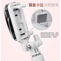 火豹天天自拍杆自拍通用oppor9苹果手机自拍支架直 自拍杆[可旋转镜面][黑色]手机座