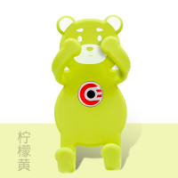 火豹手机车载支架出风口卡扣式多功能车内手机架创意可爱少女卡通苹果华为手机汽车用导航座临时停车牌 柠檬黄手机座