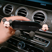 火豹可爱车载手机支架出风口支撑架型通用款车上卡扣式汽车用导航 大米其手机座