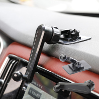 火豹CD口卡扣式1mm车载手机支架底座配件汽车通用导航无线充改装支架 小乌龟+转接杆手机座