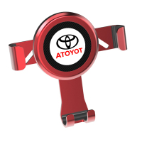 火豹适用于丰田车载手机支架汉兰达凯美瑞锐志霸道RV4酷路泽雷凌奕泽 红色手机座