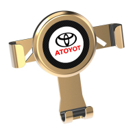 火豹适用于丰田车载手机支架汉兰达凯美瑞锐志霸道RV4酷路泽雷凌奕泽 金色手机座