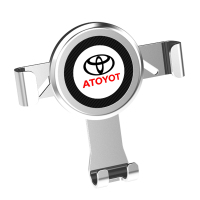 火豹适用于丰田车载手机支架汉兰达凯美瑞锐志霸道RV4酷路泽雷凌奕泽 银色手机座