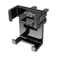 火豹车载手机支架汽车空调出风口导航支架车上放手机多功能电话固定架 黑色手机座