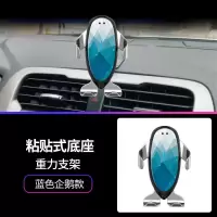 火豹汽车车用出风口导航支架车手机架车载通用款金属铝合金粘贴式 粘底座蓝色企鹅款手机座