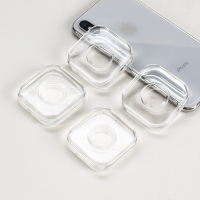 火豹粘胶帖黏胶手机架可水洗硅胶集线器随手贴车载硅胶吸附床头贴抖音 [4个装]方形纳米随手贴[可水洗]手机支架手机座