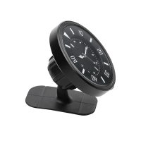 火豹创意石英钟表车载手机支架多功能重力磁吸粘贴式仪表台导航支撑架 X3钟表磁吸[仪表台-夜光黑]手机座