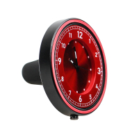 火豹创意石英钟表车载手机支架多功能重力磁吸粘贴式仪表台导航支撑架 X2钟表磁吸[出风口-运动红]手机座