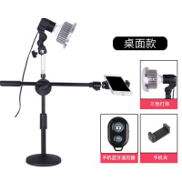 火豹手机俯拍支架桌面拍摄录小型开箱视频补光灯三脚架画画书法美 桌面☆圆盘款俯拍支架35w冷暖手机座